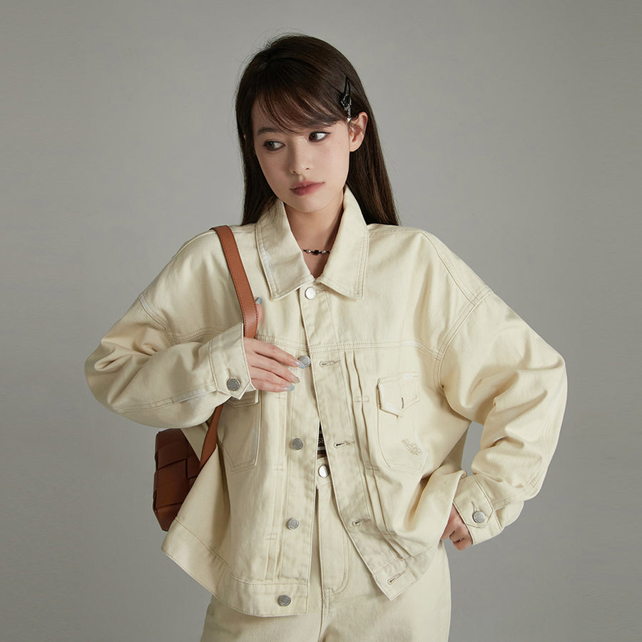 CHUU Simple Denim Outer Jacket