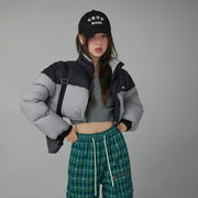 Pop Of Color Crop Padded Jacket