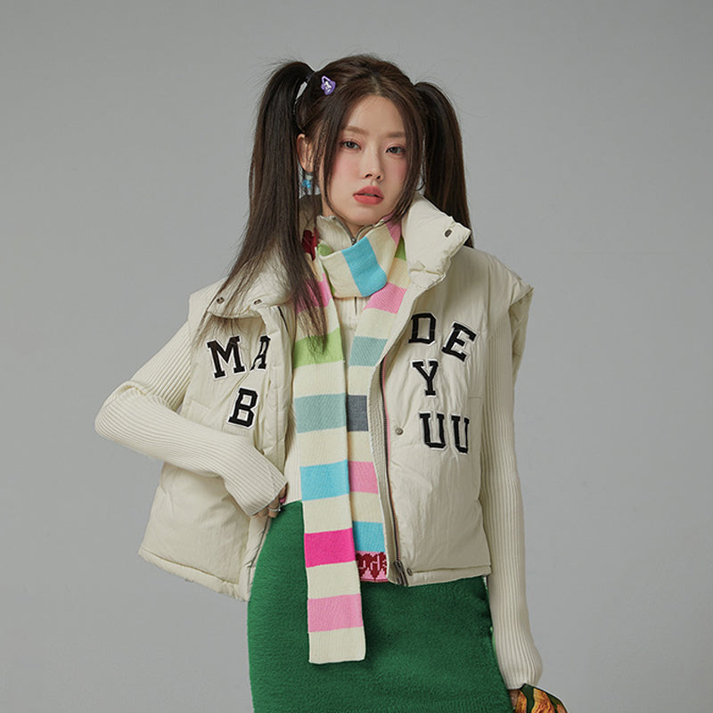 CHUU Made By Chuu Embroidered Wide Vest