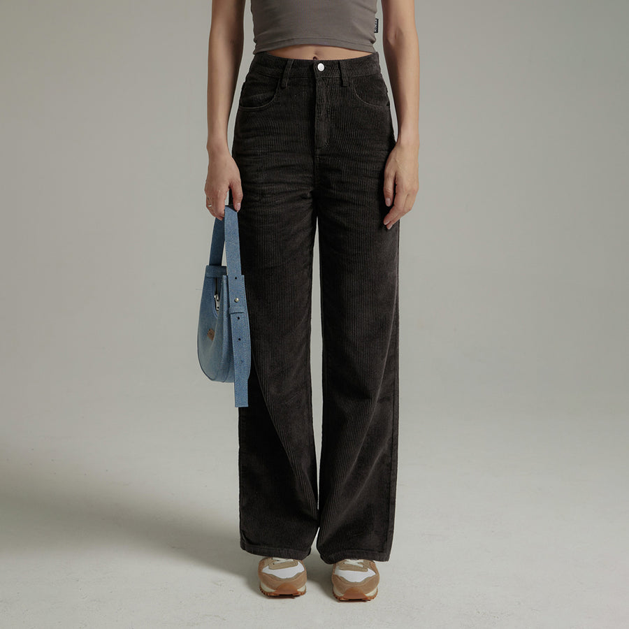 CHUU Neutral Corduroy Straight Pants