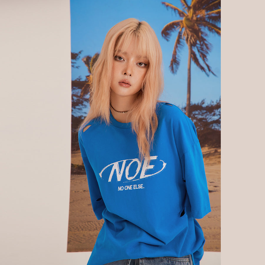 CHUU Damaged Cutout Loosefit T-Shirt