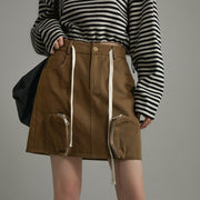 Pocket High-Waisted Mini Skirt