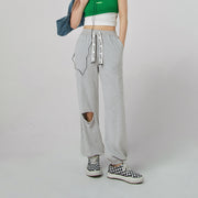 Slit Back Jogger Pants