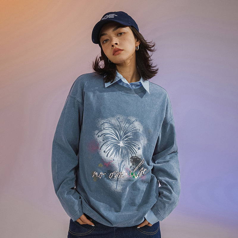 CHUU Fireworks Loose Fit Sweatshirt