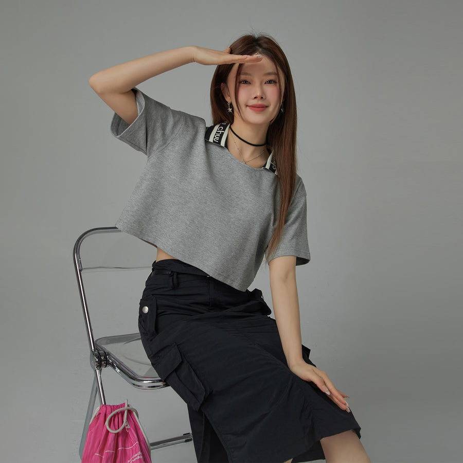 CHUU Chuu Lapel Loose Fit T-Shirt