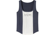 U Neck Color Contrast Sleeveless Top