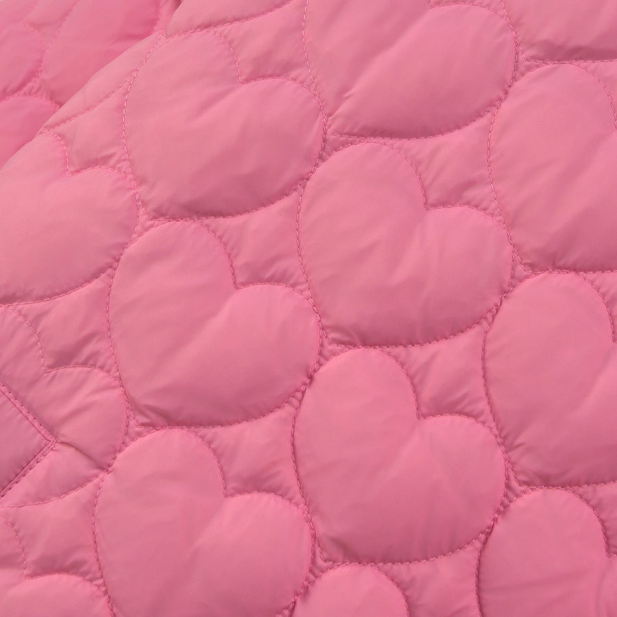 CHUU Cherry Heart Quilted Padded Jacket