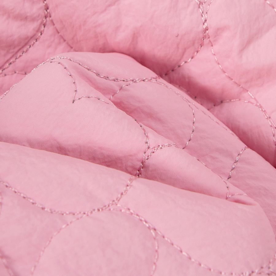 CHUU Blazing Cherry Heart Quilted Jacket