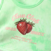 Rushed Strawberry Sleeveless Shirt