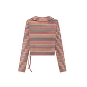 End Of The Rainbow Vintage V-Neck Striped T-Shirt