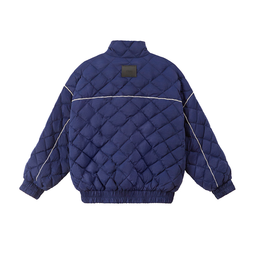 CHUU Argyle Collar Quilted Padding Jacket