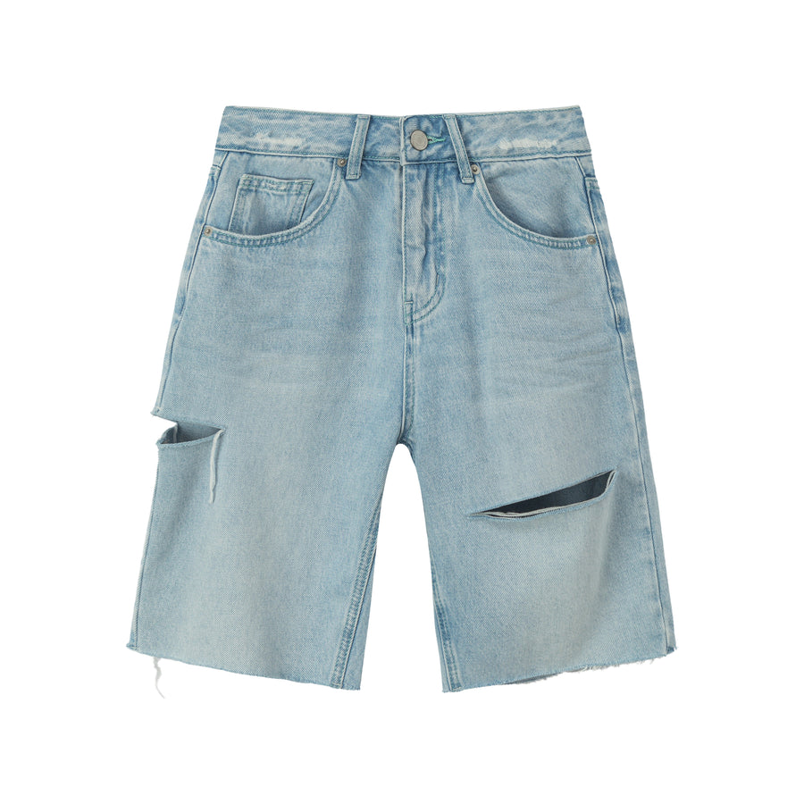 CHUU Distressed Denim Shorts