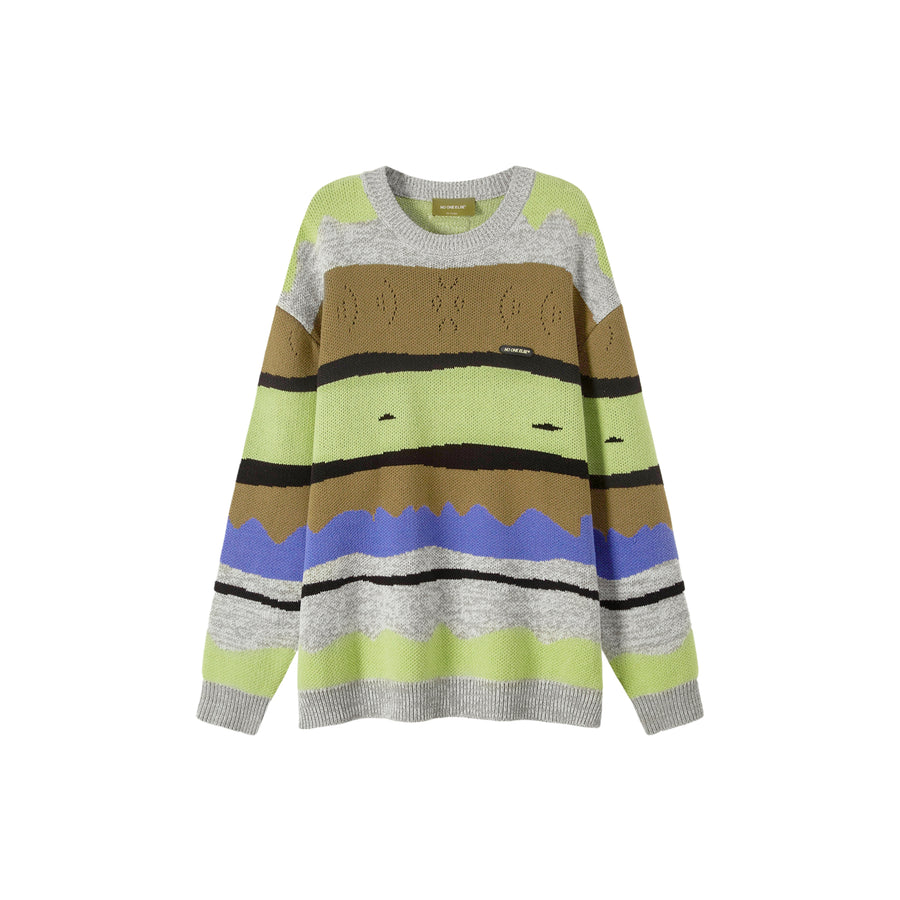 CHUU Striped Loose-Fit Knit Sweater