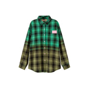 Gradient Color Check Shirt