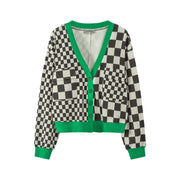 See The Bigger Picture Checkered Cardigan