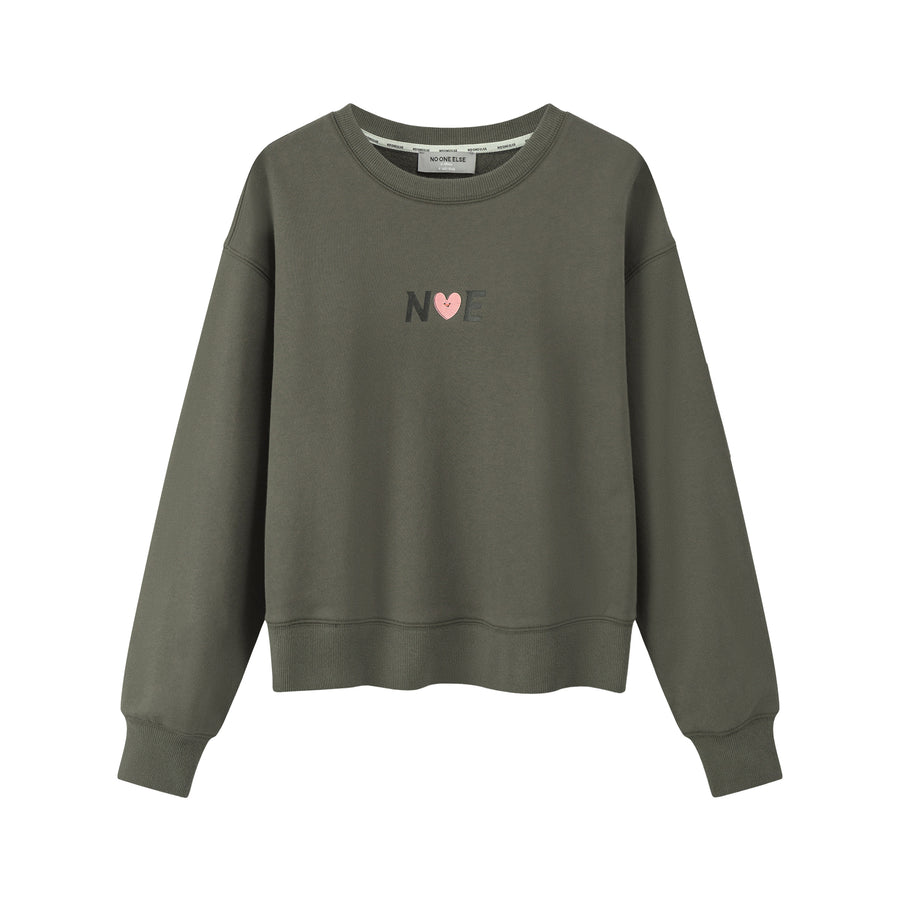 CHUU It Is Raining Hearts Sweatshirt