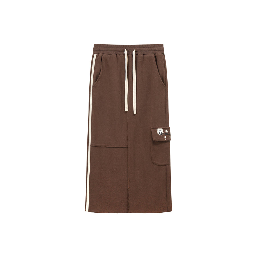 CHUU Side Pocket A-Line Long Skirt