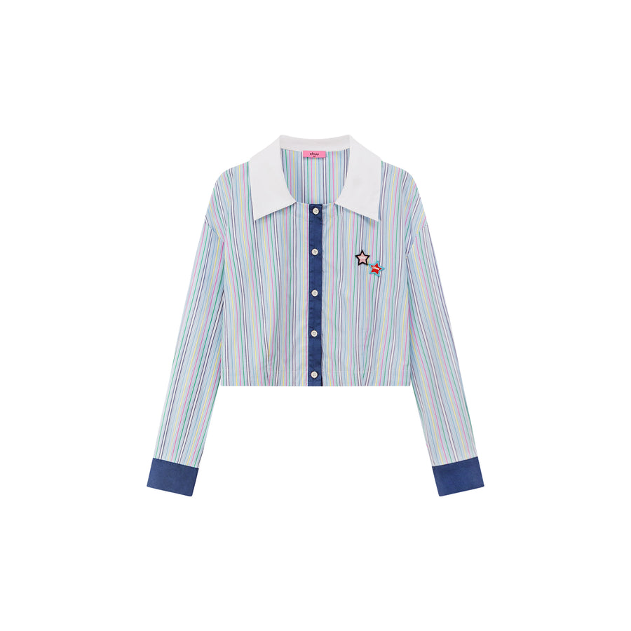 CHUU Star Line Collar Shirt