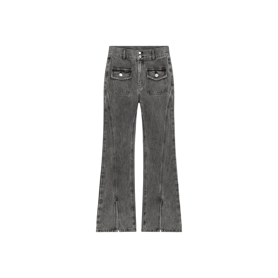 CHUU Slit Bootcut Denim Jeans