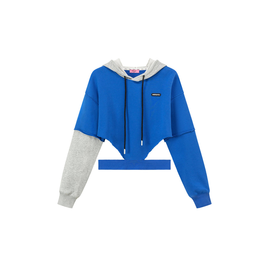 CHUU Side Slit Color Hoodie