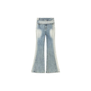 Washed Bootcut Denim Jeans