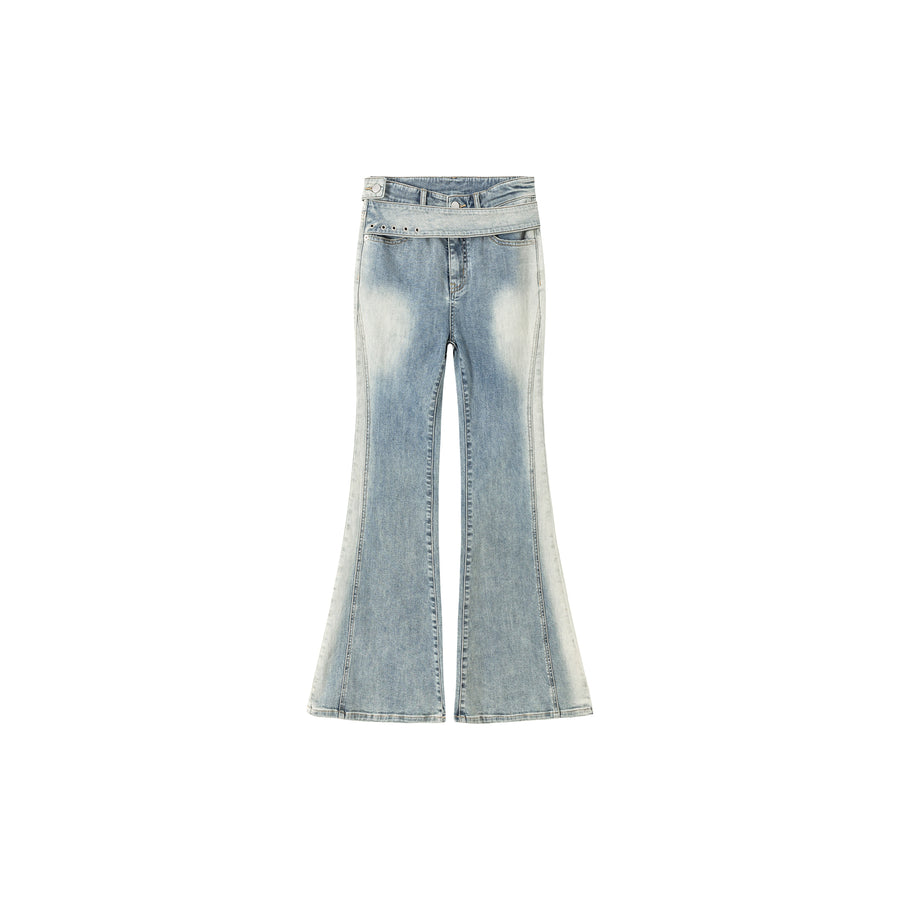 CHUU Washed Bootcut Denim Jeans