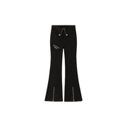 Zipper Slits Bootcut Pants