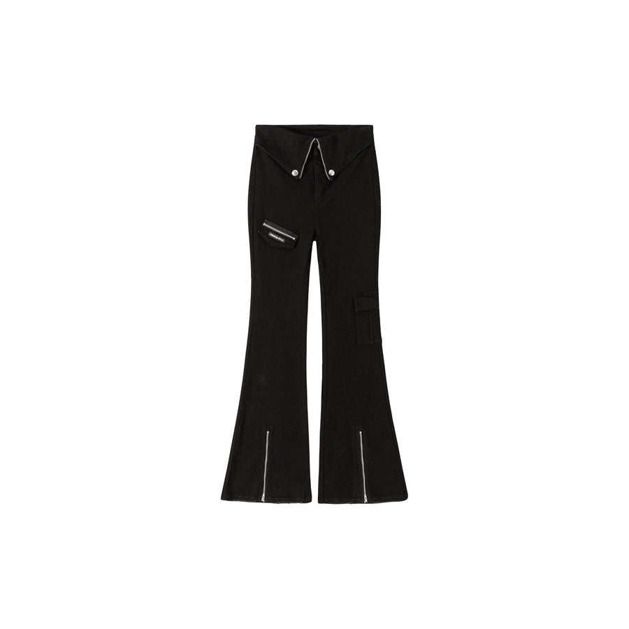 CHUU Zipper Slits Bootcut Pants