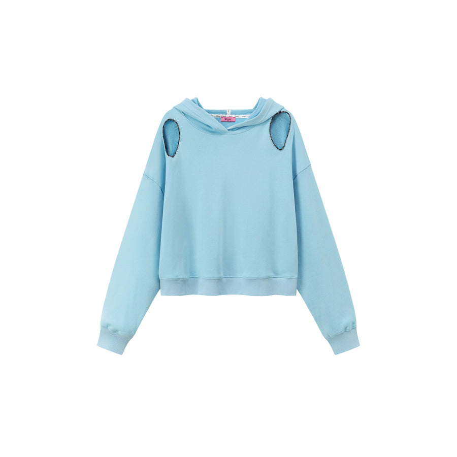 CHUU Cutout Shoulder Hoodie