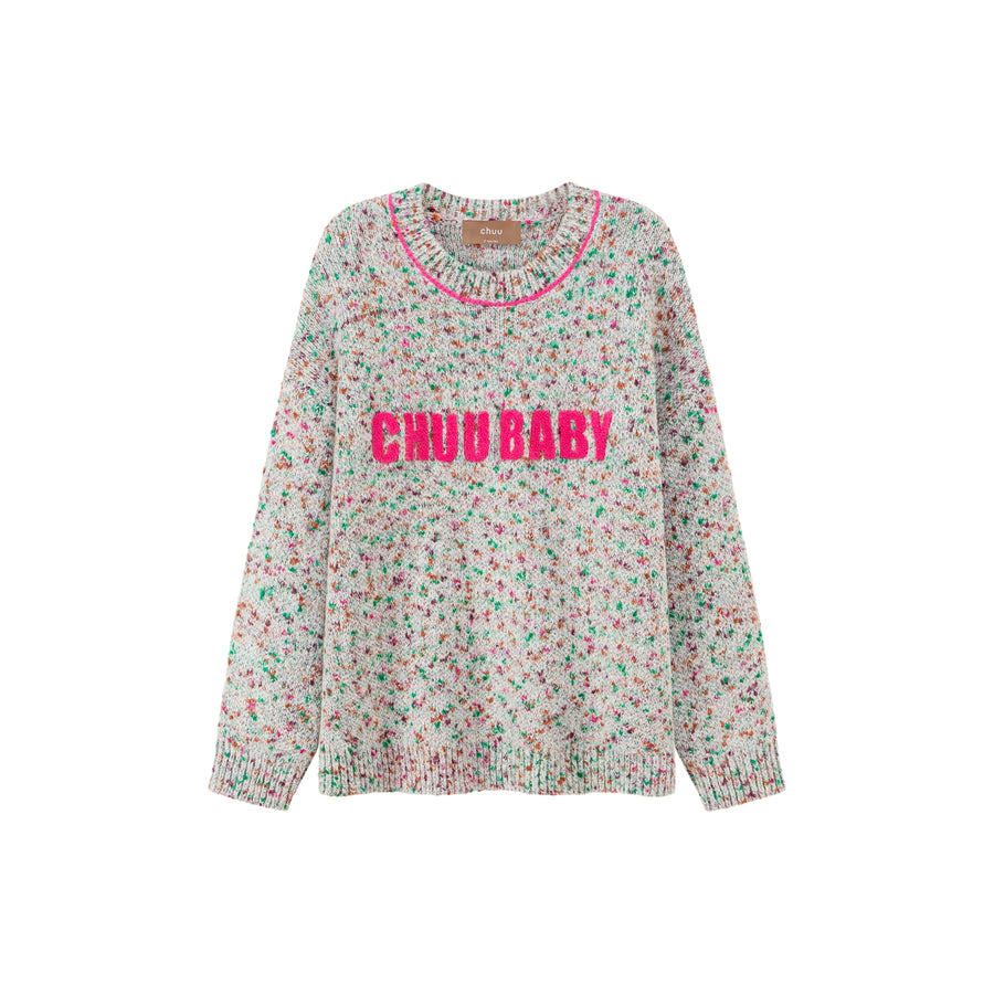 CHUU Sprinkles Everywhere Loose Fit Knit Sweater