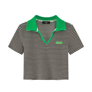 What You Want To Hear Stripes Polo Top