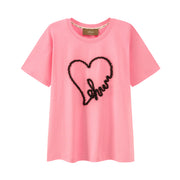 Chuu Lace Heart Loosefit T-Shirt