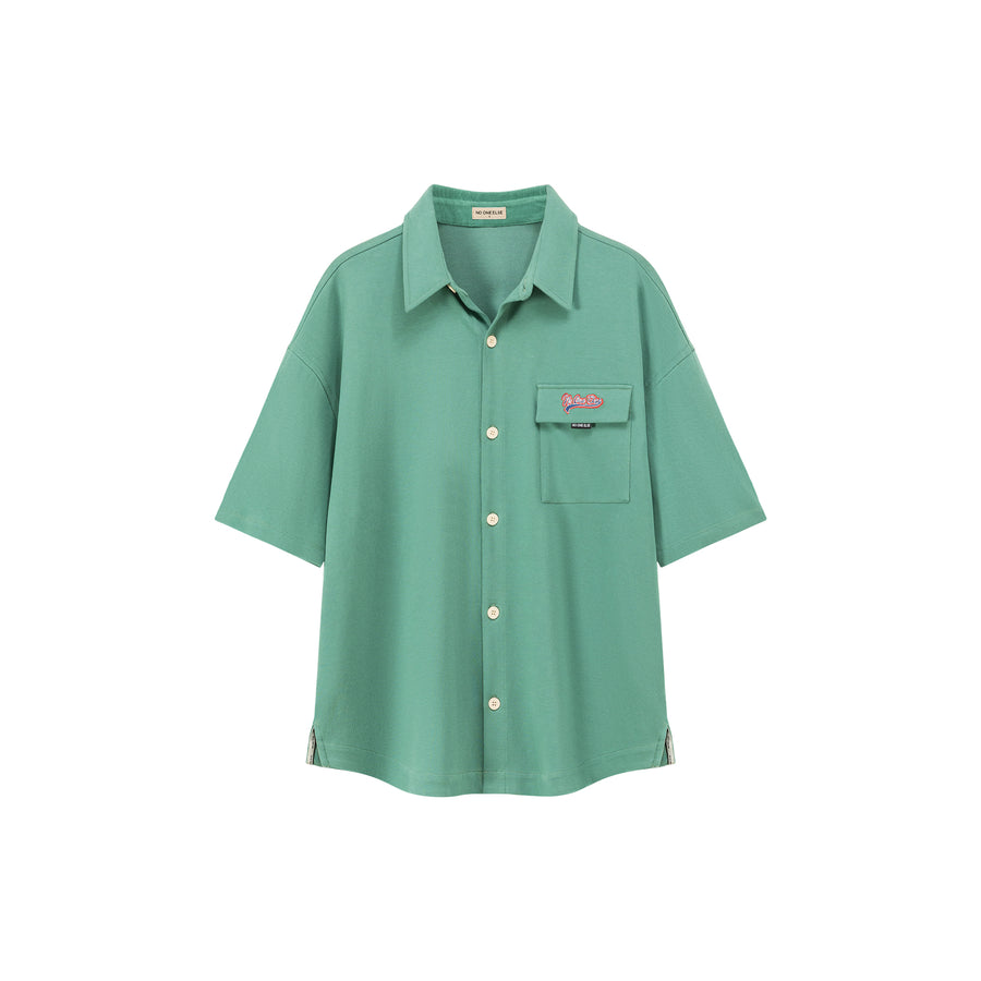 CHUU Embroidered Pocket Shirt