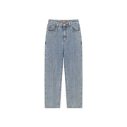 Fortune And Fame Straight Brushed Denim Pants