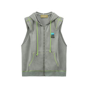 Gray Overfit Hooded Vest