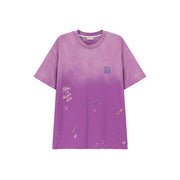 Gradient Loose Fit Paint Streaks T-Shirt