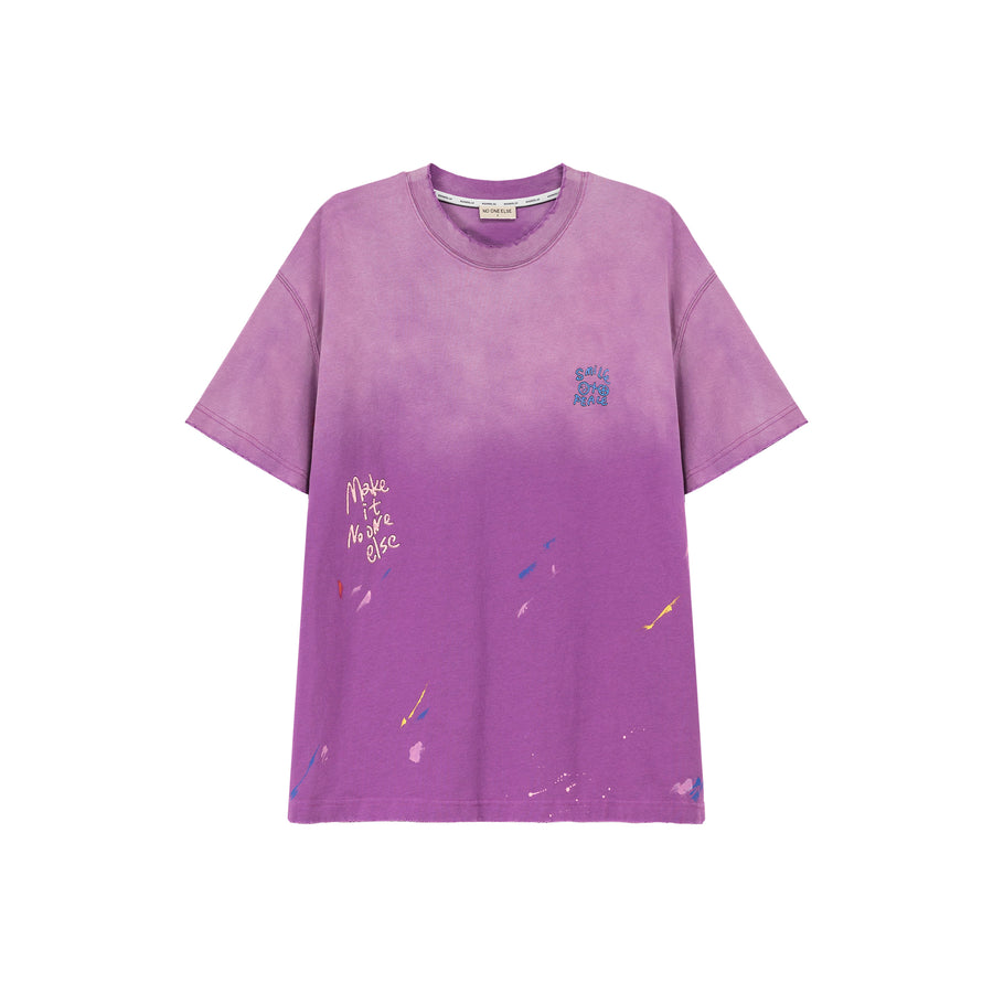 CHUU Gradient Loose Fit Paint Streaks T-Shirt