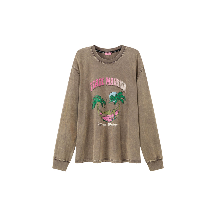 CHUU Pearl Mansion Loose Fit Long Sleeve T-Shirt