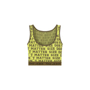 Size Doesnt Matter Lettering Cropped Sleeveless Top