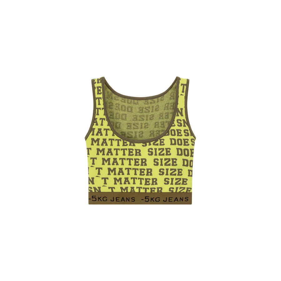 CHUU Size Doesnt Matter Lettering Cropped Sleeveless Top