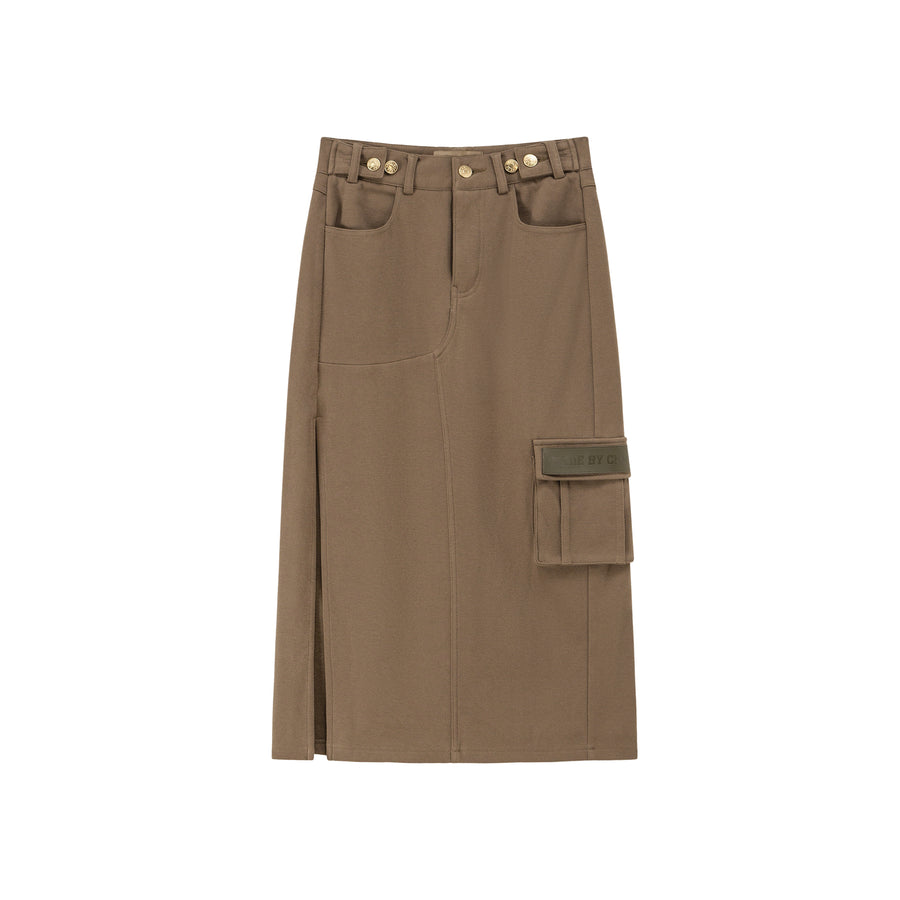 CHUU A New Thing Split A-Line Cargo Skirt