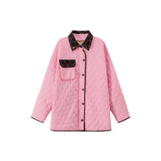 Blazing Cherry Heart Quilted Jacket