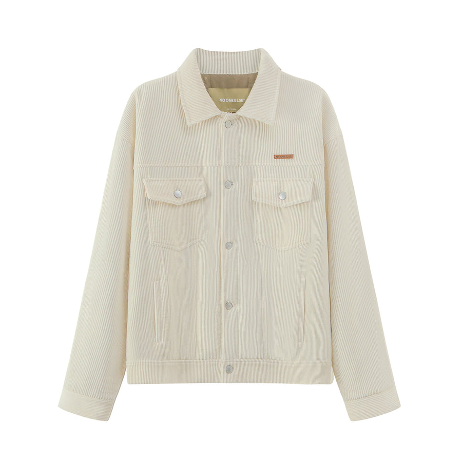 CHUU Collar Button-Up Cotton Corduroy Style Jacket