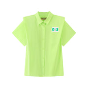 Shoulder Pad Short Sleeve Shirt