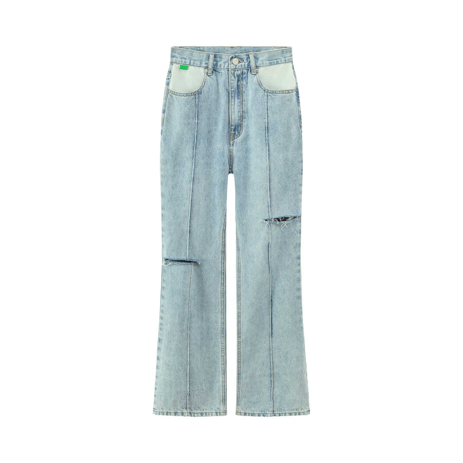 CHUU Cut-Off Bootcut Jeans