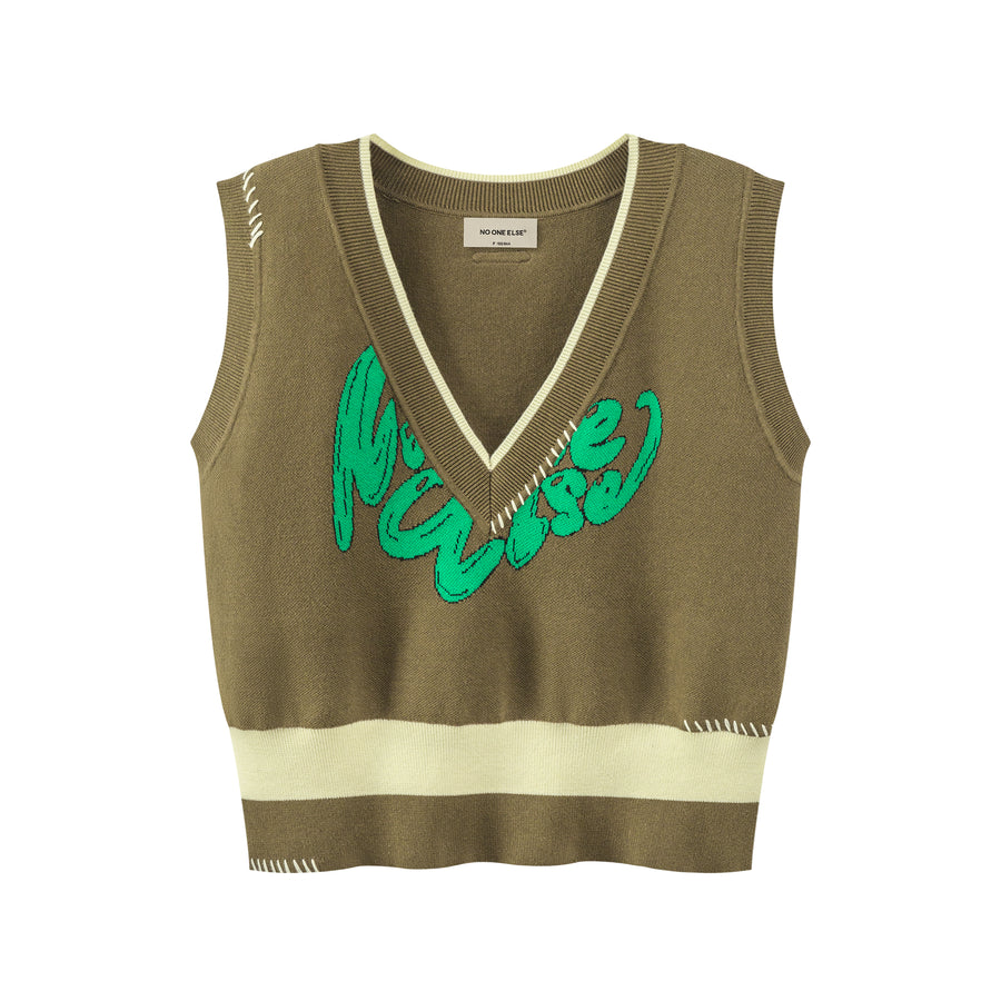 CHUU Deep V- Neck Sweater Vest