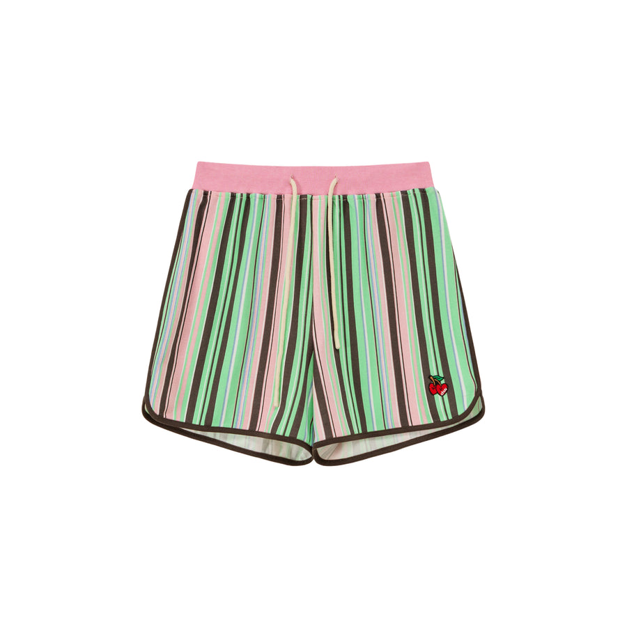 CHUU Rainbow Stripes Contrast Sport Shorts