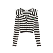 Striped Simple Knit Cardigan