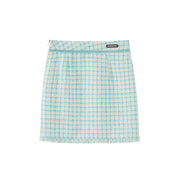 Tweed Check Mini Skirt