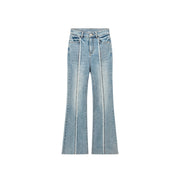 Sunshine High Waist Bootcut Washed Denim Pants